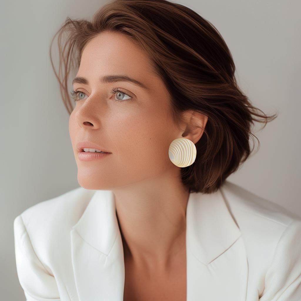 White Statement Earrings | Beach | Mother's Day Gift