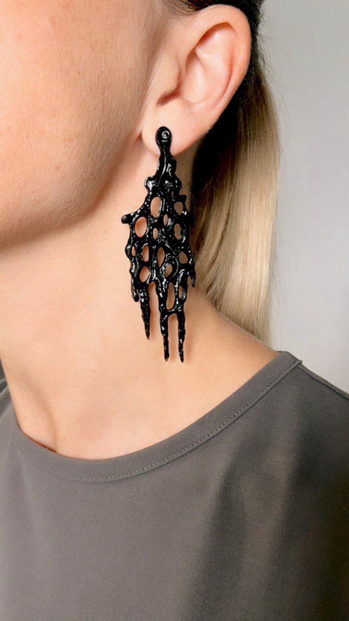 Statement Web Earrings | Gothic accessories for Woman | Unique Mother's day gift