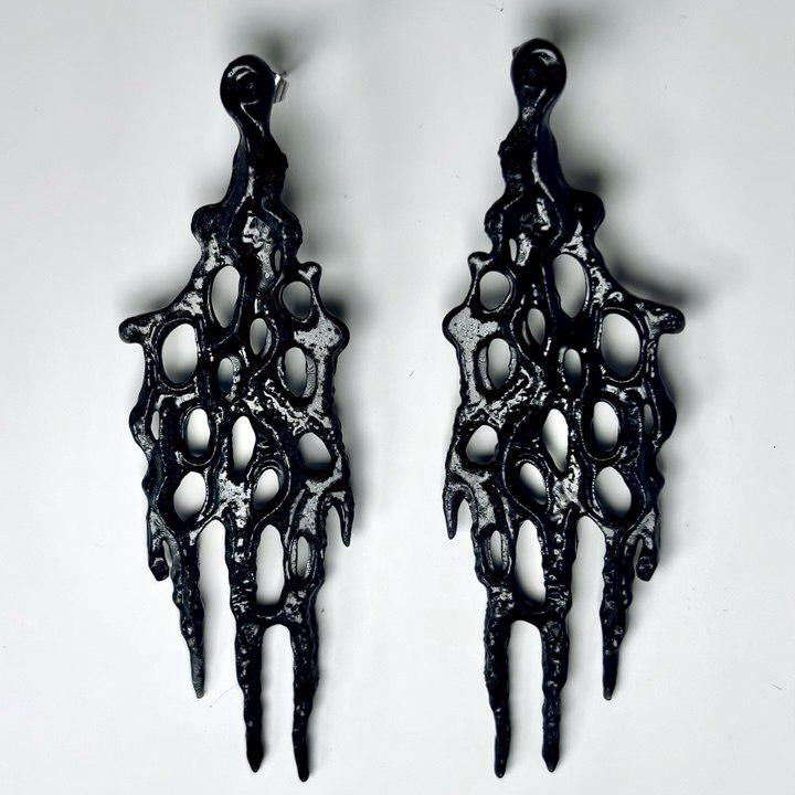 Gothic Statement Web Earrings