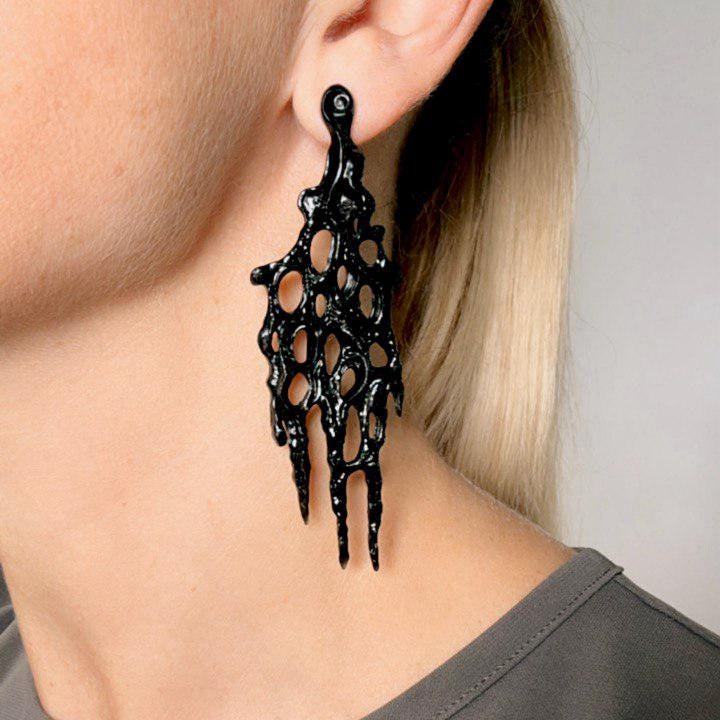 Gothic Statement Web Earrings