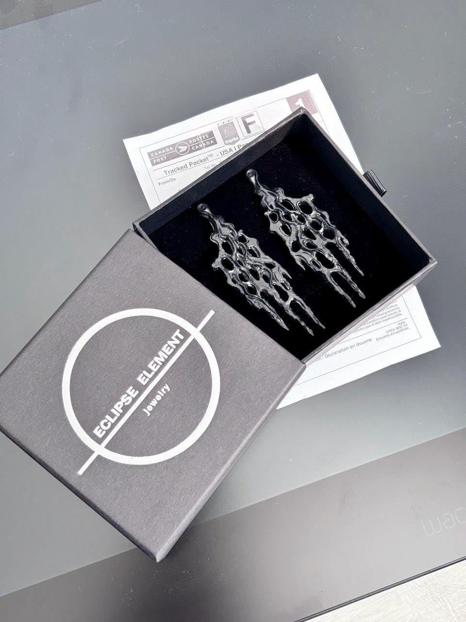 Statement Web Earrings | Gothic accessories for Woman | Unique Mother's day gift