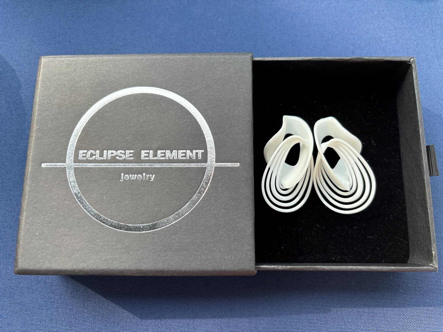 Sculptural Drop Earrings | White and Black | Mother's Day Gift