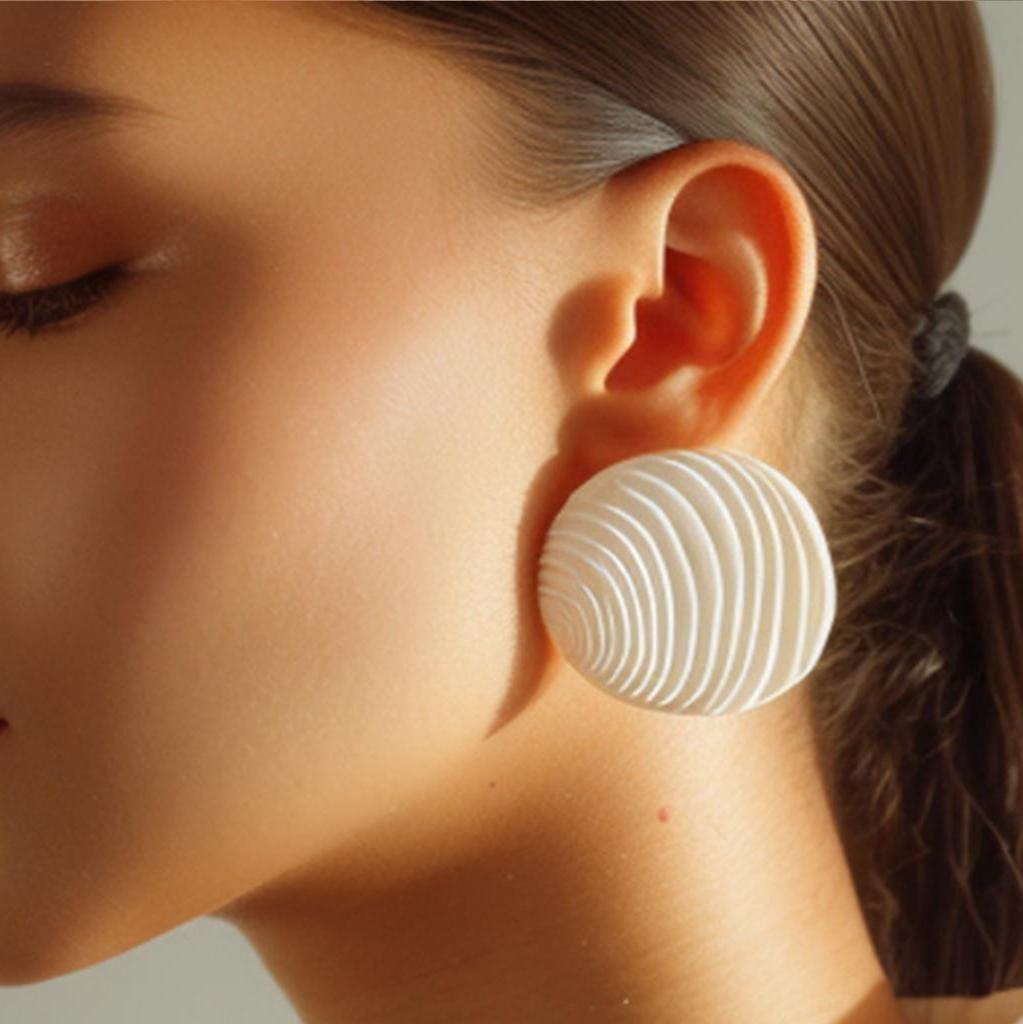 White Statement Earrings | Beach | Mother's Day Gift