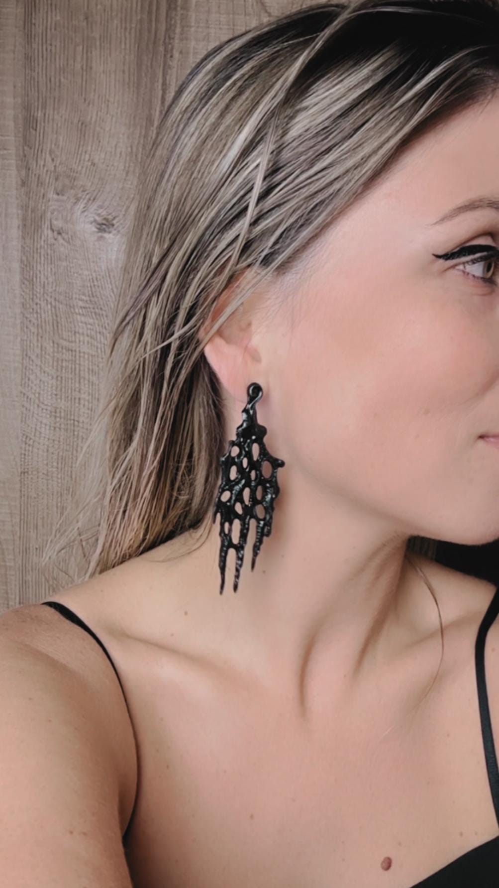 Statement Web Earrings | Gothic accessories for Woman | Unique Mother's day gift