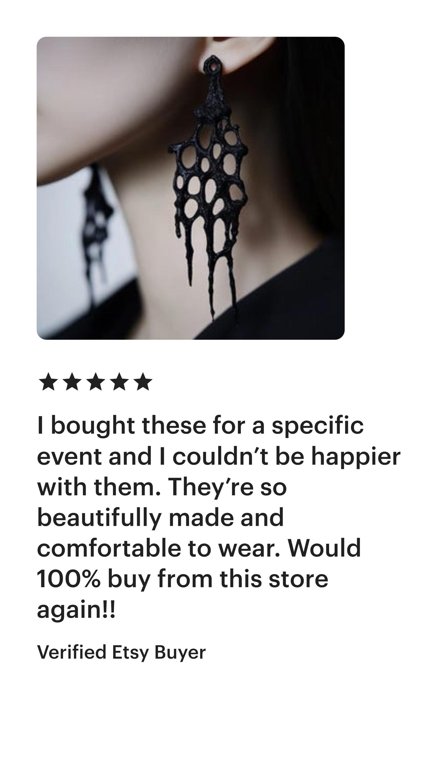 Statement Web Earrings | Gothic accessories for Woman | Unique Mother's day gift