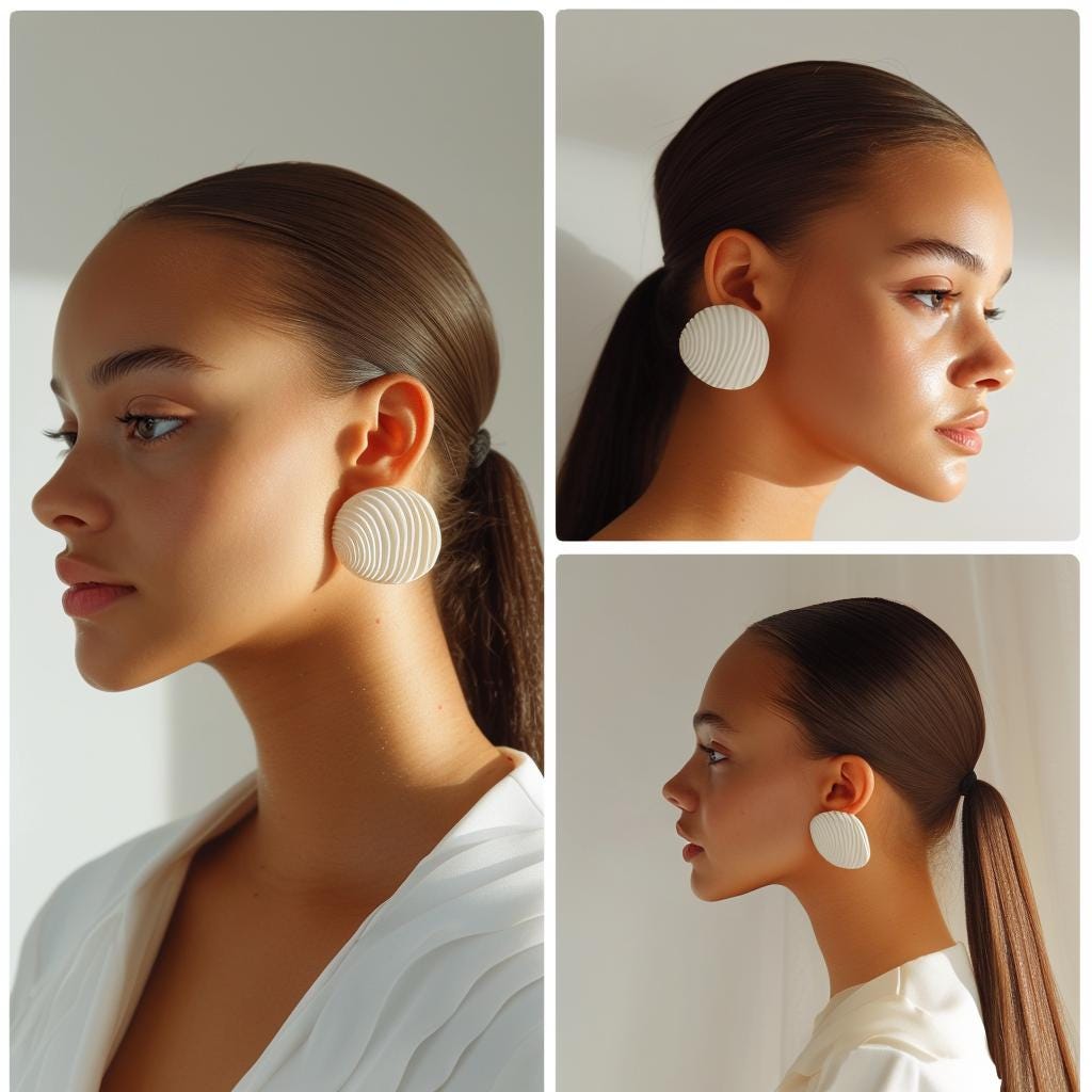 White Statement Earrings | Beach | Mother's Day Gift