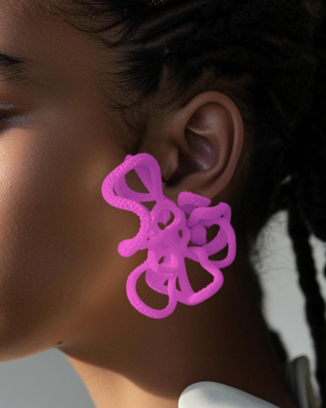 Pink Statement Earrings Celestial Loops – Earrings | Unique Mother's day gift | Handmade in Canada