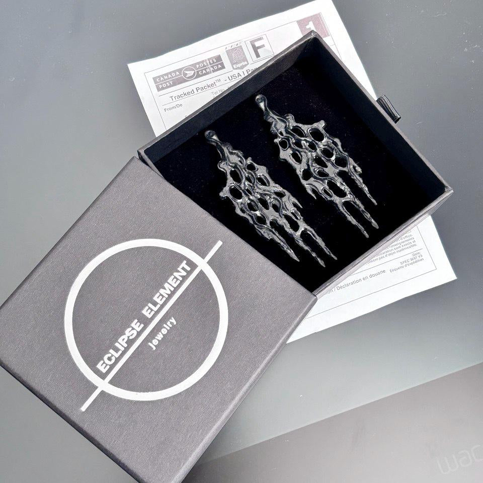 Gothic Statement Web Earrings