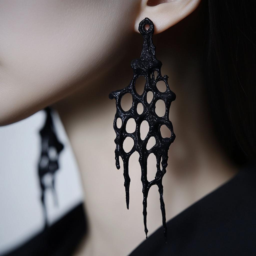 Gothic Statement Web Earrings