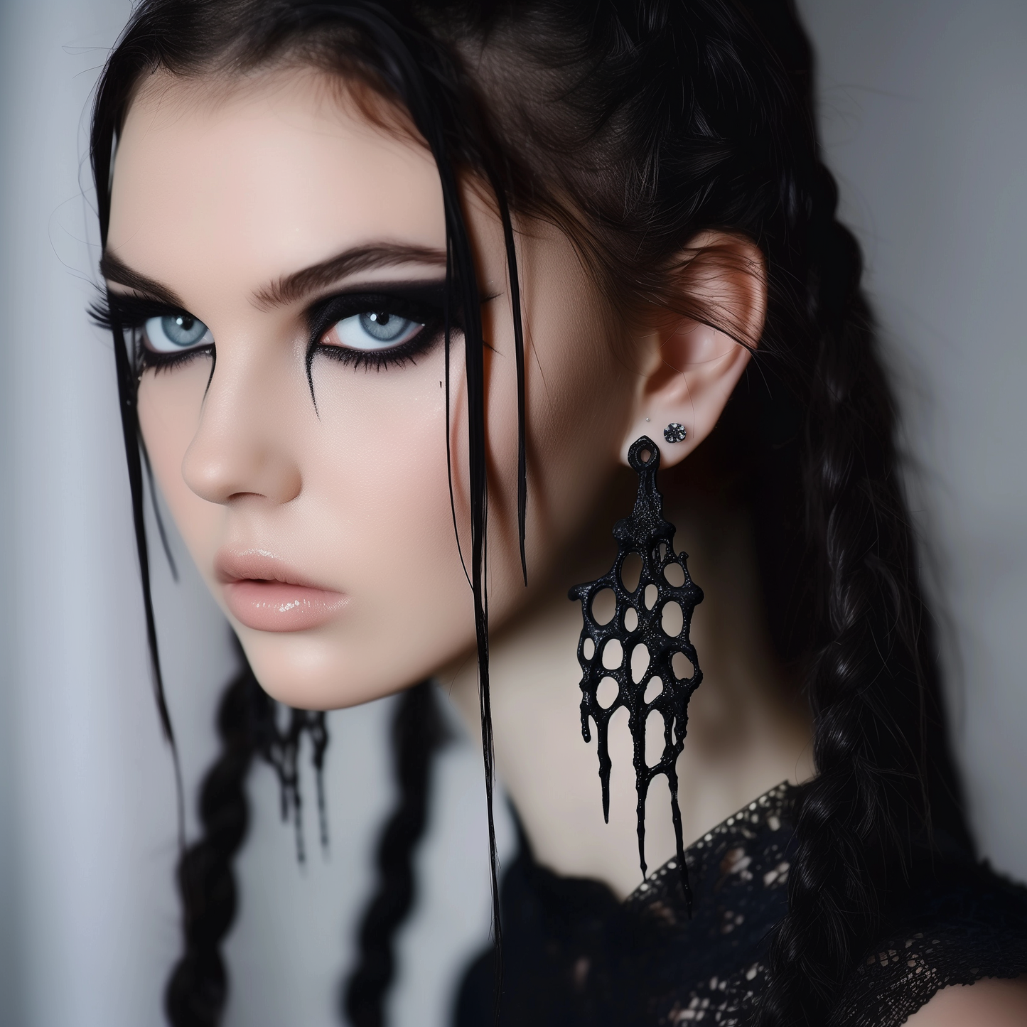 Gothic Statement Web Earrings