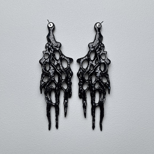 Gothic Statement  Web Earrings