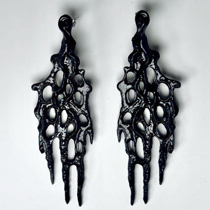 Gothic Statement  Web Earrings