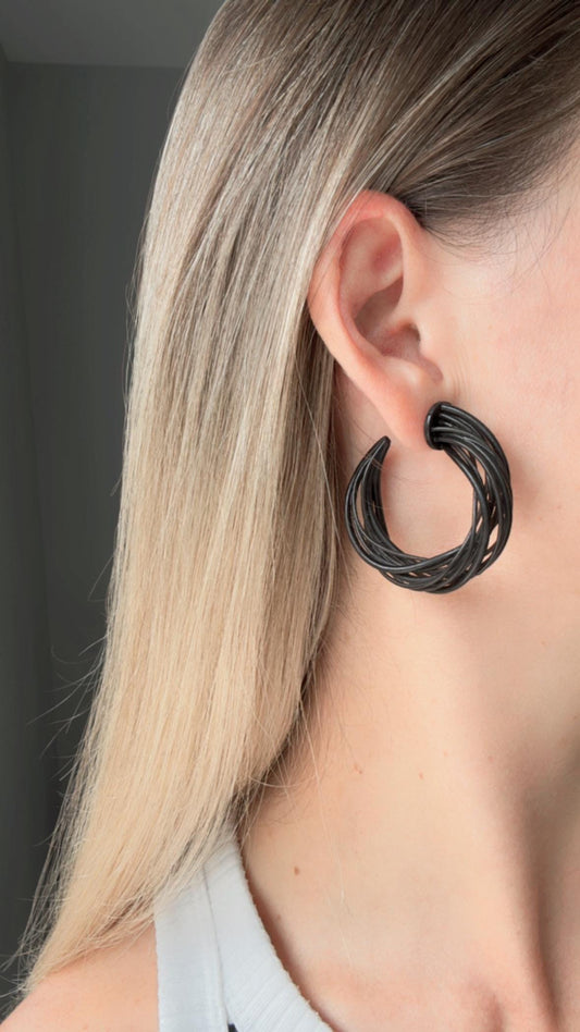 Statement Light Earrings, Eclipse Hoops |  Unique Mother's day gift