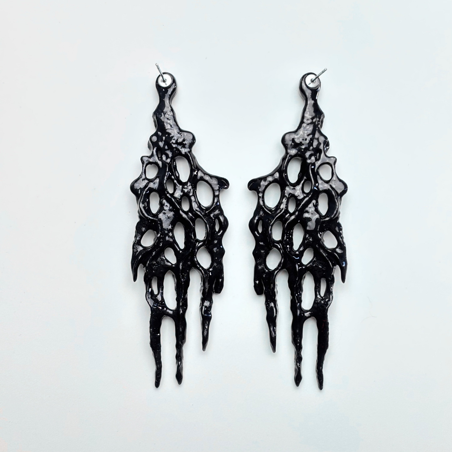Gothic Drip Web Earrings