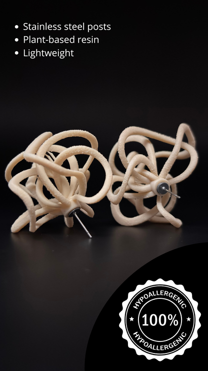 Ivory Celestial Loops Sculptural Earrings