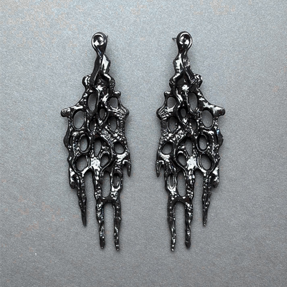 Gothic Statement  Web Earrings