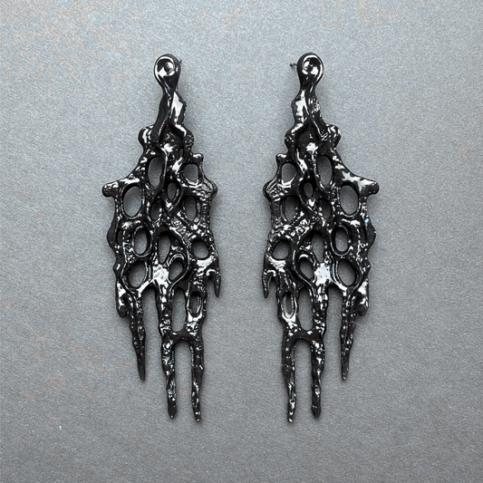 Gothic Statement  Web Earrings