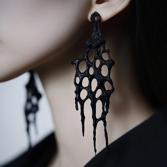 Statement Web Earrings | Gothic accessories for Woman |  Unique Mother's day gift