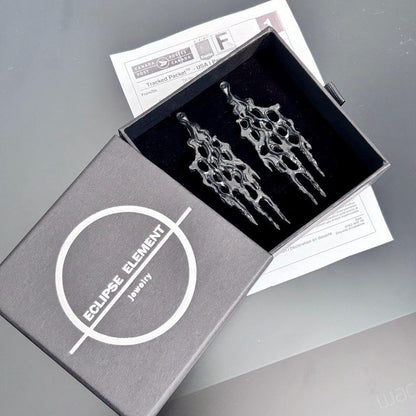 Gothic Statement  Web Earrings