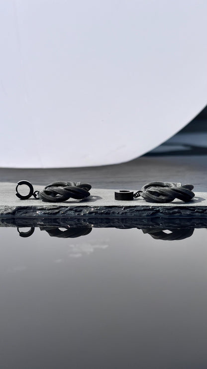 Noir Infinity Hoops