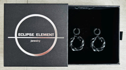 Noir Infinity Hoops