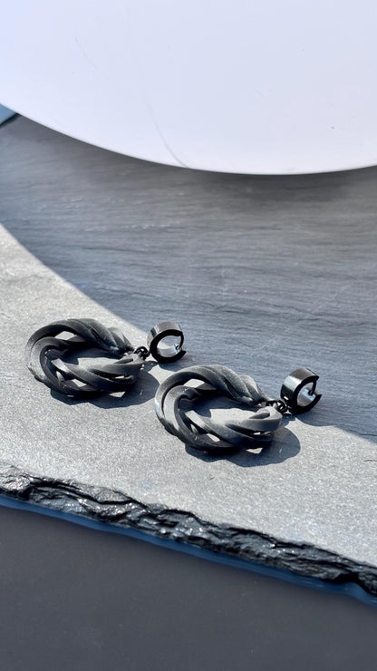Noir Infinity Hoops