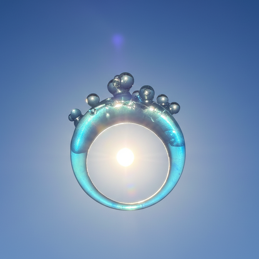 Blue Bubble Ring | Sculptural Chunky Ring | Made in Canada