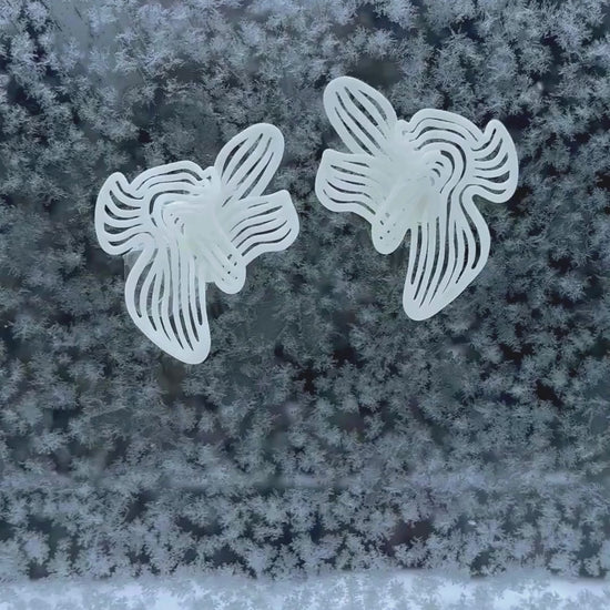 3d printed white earrings