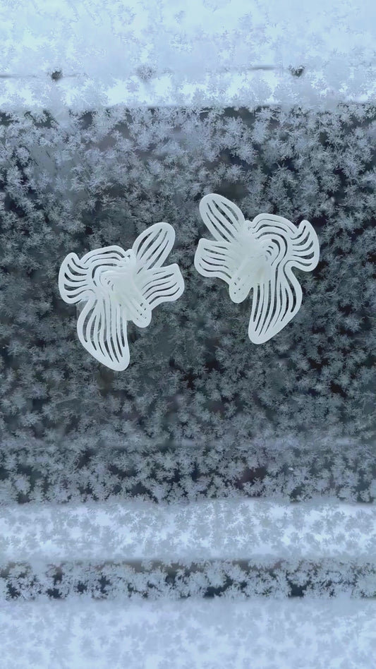 3d printed white earrings