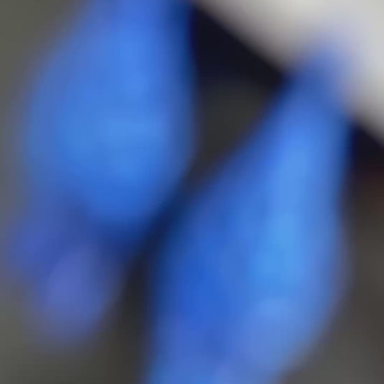 Blue 3D-printed earrings