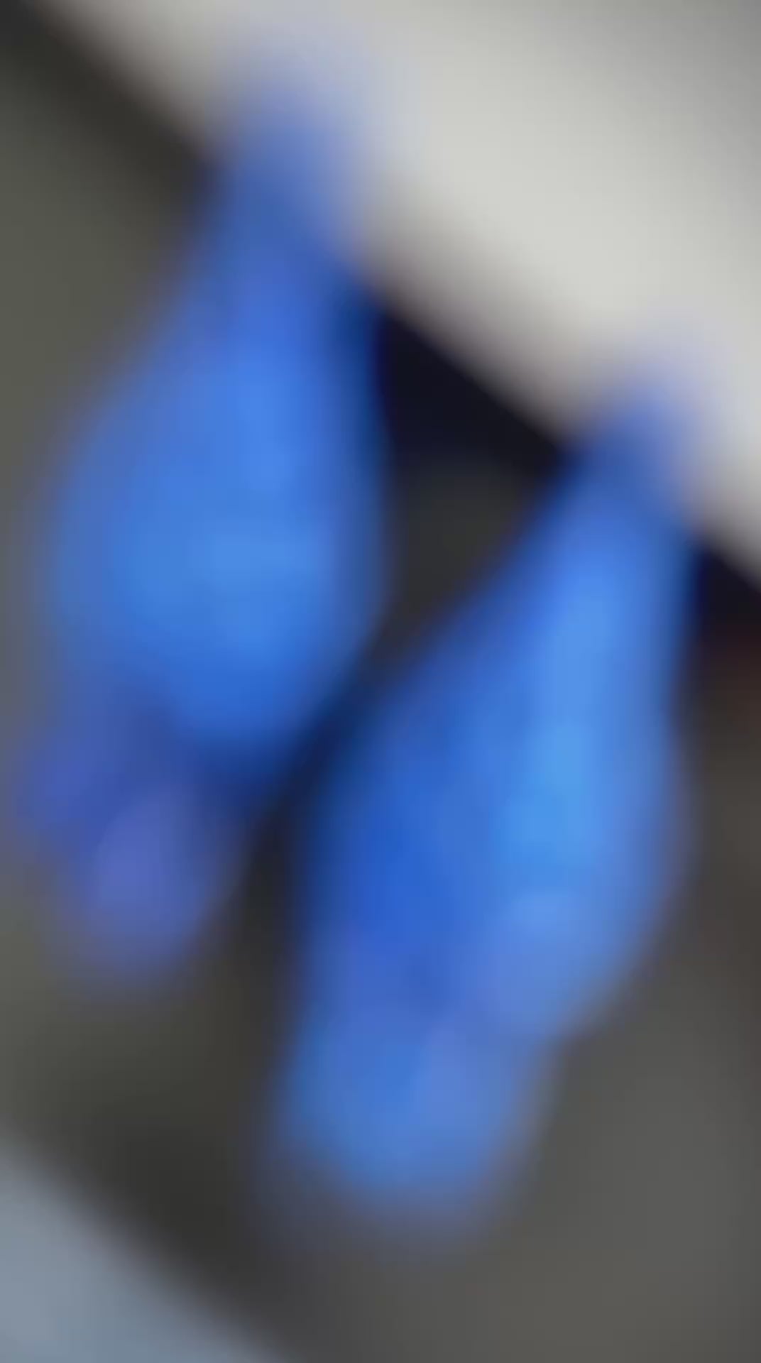 Blue 3D-printed earrings