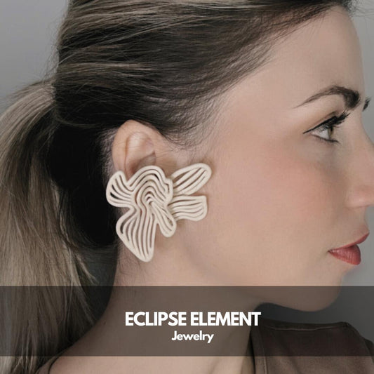 Cute online jewelry worn, demonstrating how the neutral beige color complements the skin.