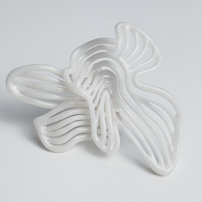 3d earring on a light gray background